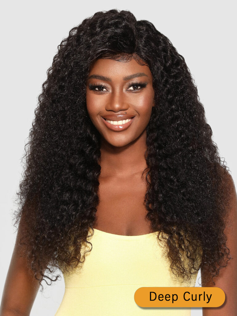 deep curly human hair wig