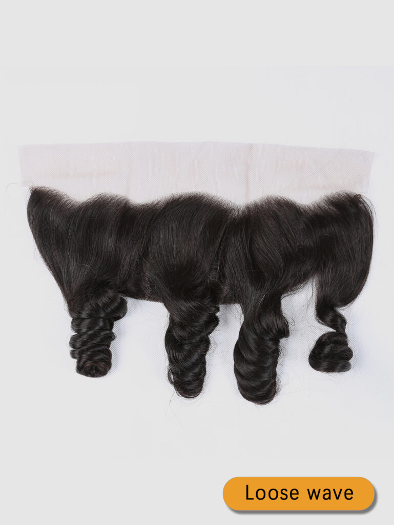 Loose wave human hair closure