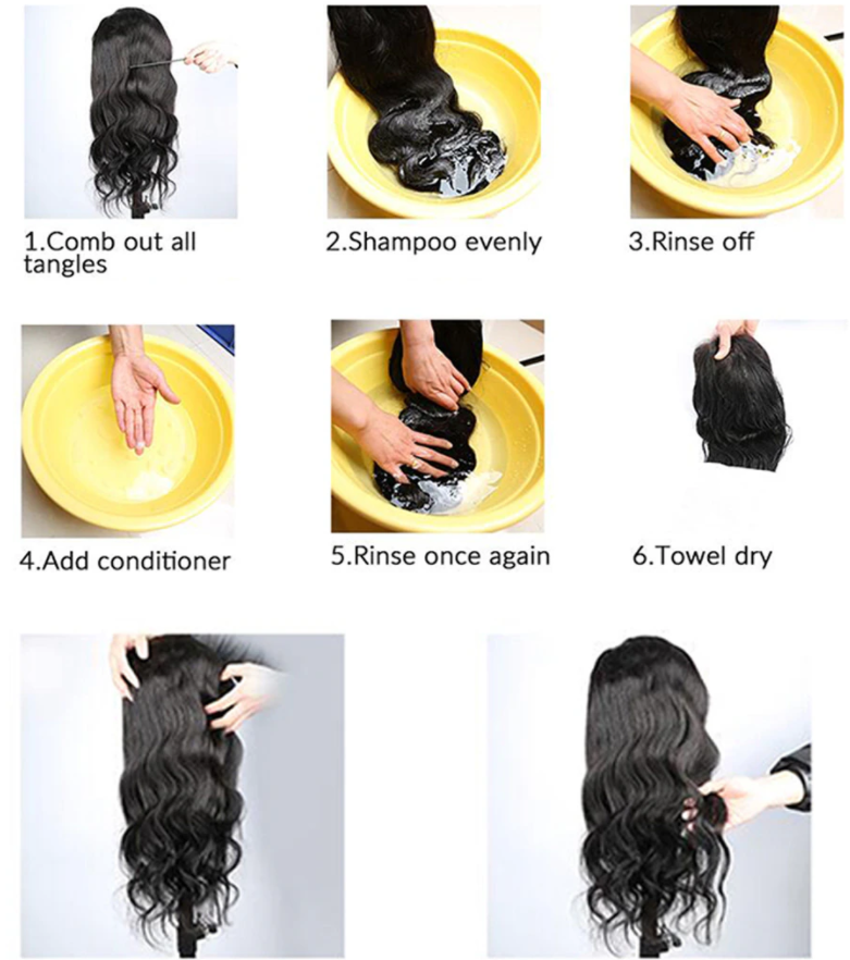 how to wash a human hair wig