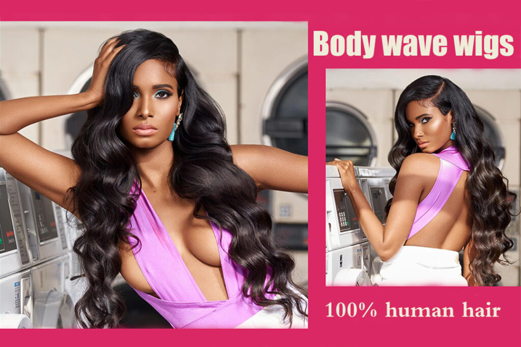 100% human hair body wave wig