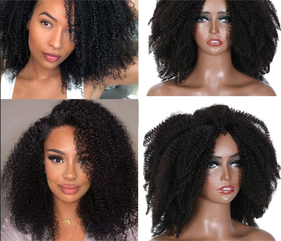 different type of kinky curly hair wig