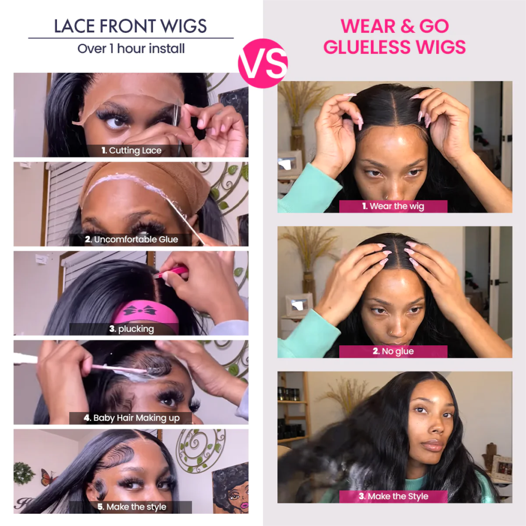 wear and go wig vs lace front wig