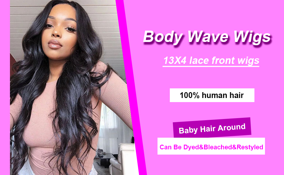 13 ✖4 body wave lace front wig