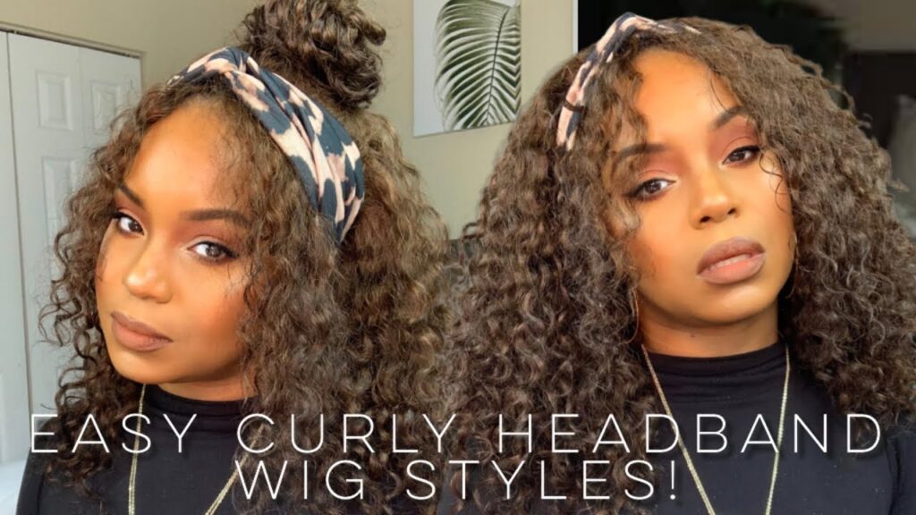 easy curly headband wig style