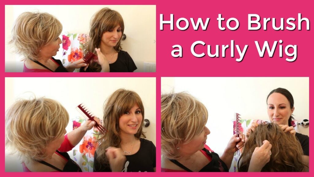 how to brush a curly wig