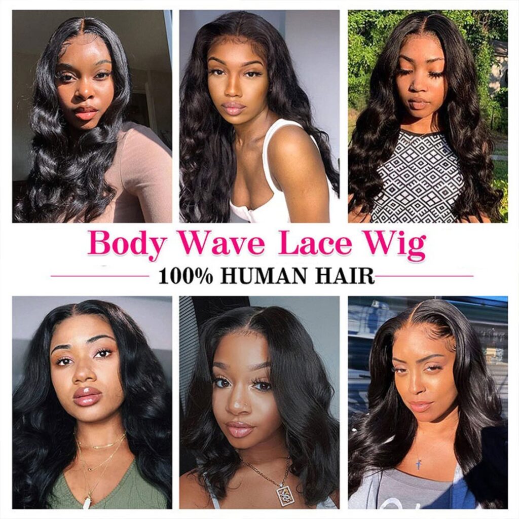 human hair body wave lace wig