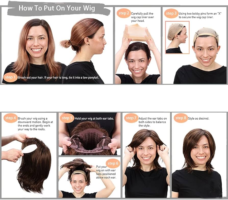 how to put on your human hair wig