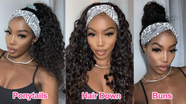 Headband wigs in different styles