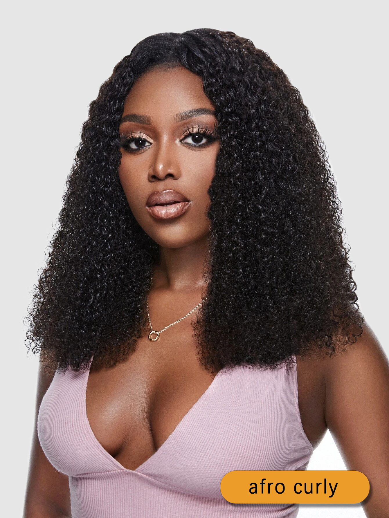 afro curly human hair wig