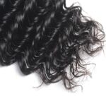 Deep Wave 1 Bundle 100% Unprocessed Natural Black Color Double Weft for Black Women