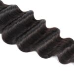 Detail drawing of human hair loose Deep wave hair weft hair bundles hair weaving