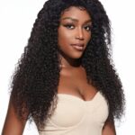 human hair curly wave lace front wig