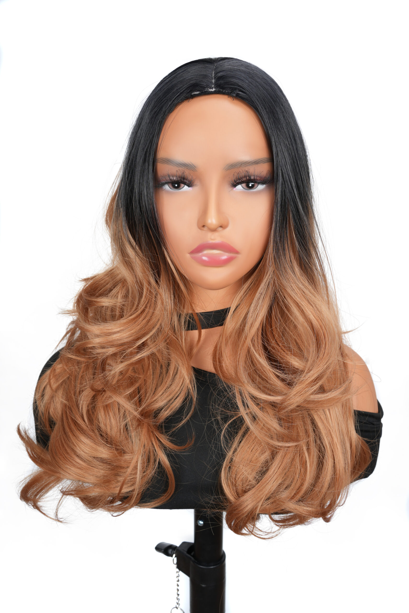 Grace Wig Body Wave Blonde Brown 1BT27 Color Wig Heat Friendly Synthetic Wig for Black Women