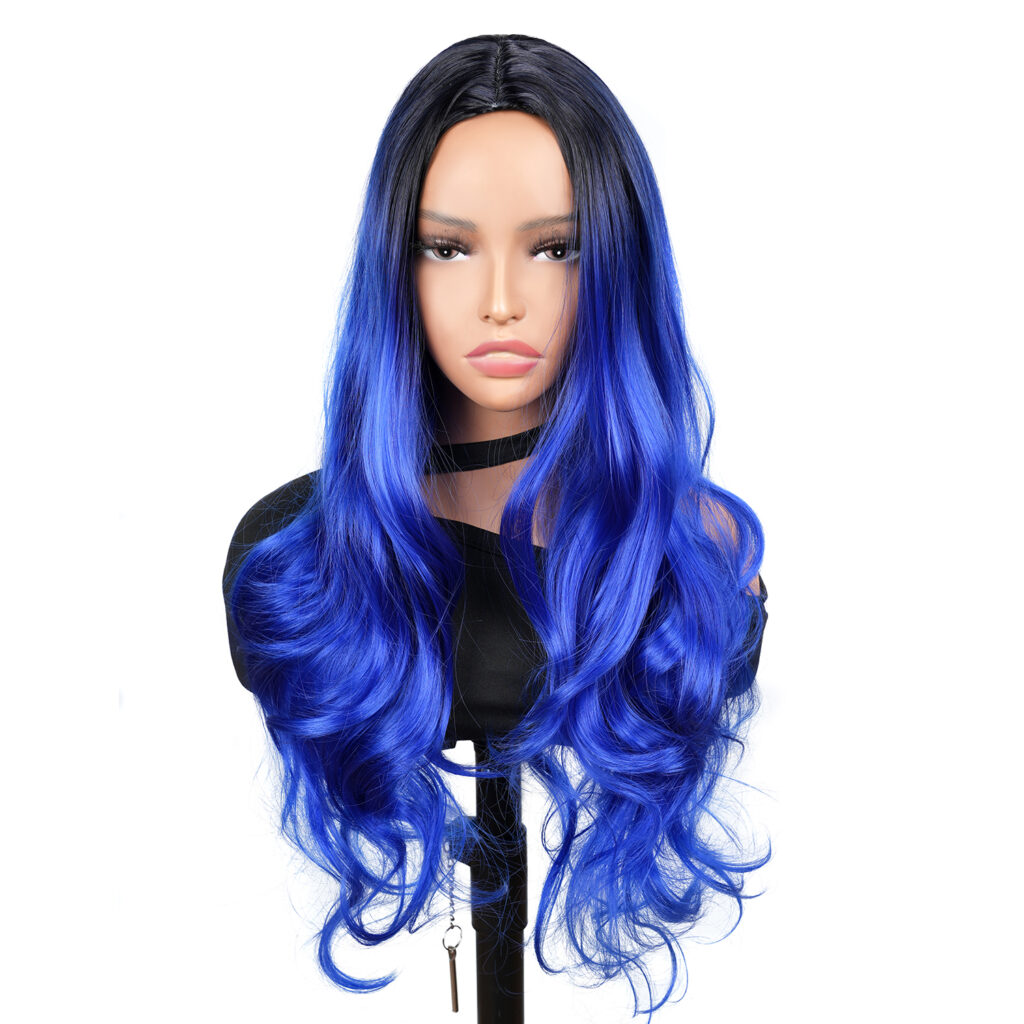 Heat Friendly Grace Wig Machine Made Average Size Cap 1BT61C Color Straight Synthetic Hair Wig for Cosplay