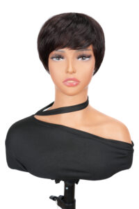 short brown BOB wig women's synthetic straight side bang clothing wig suitable for daily party use